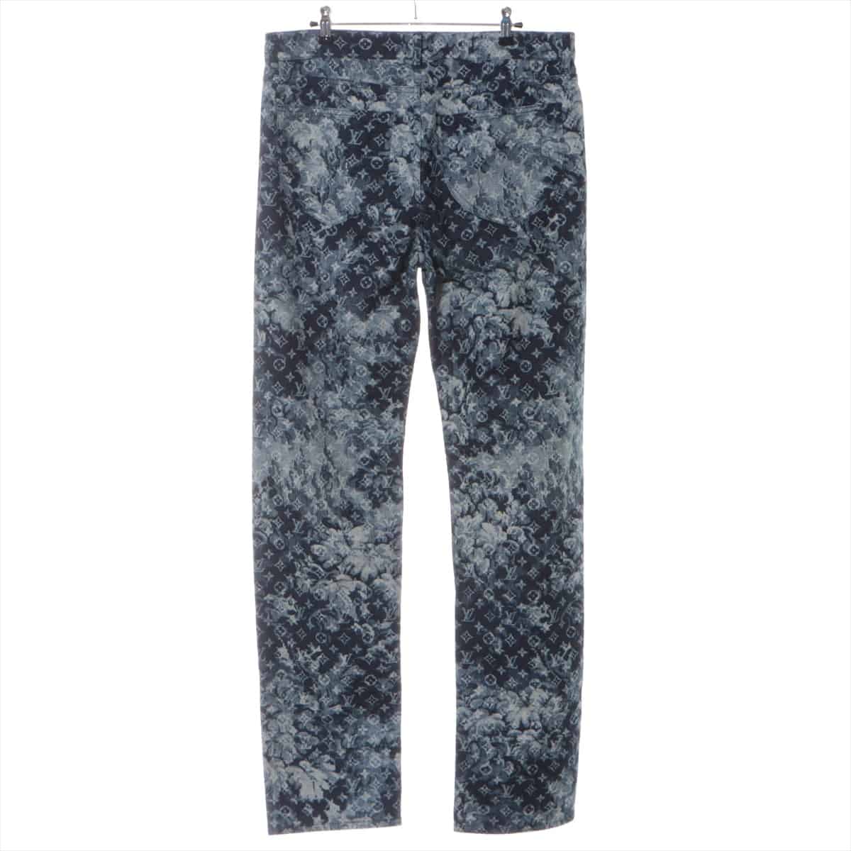 Louis Vuitton Monogram 21 years Cotton & polyurethane Denim pants 32 Men's Navy blue  RM211M