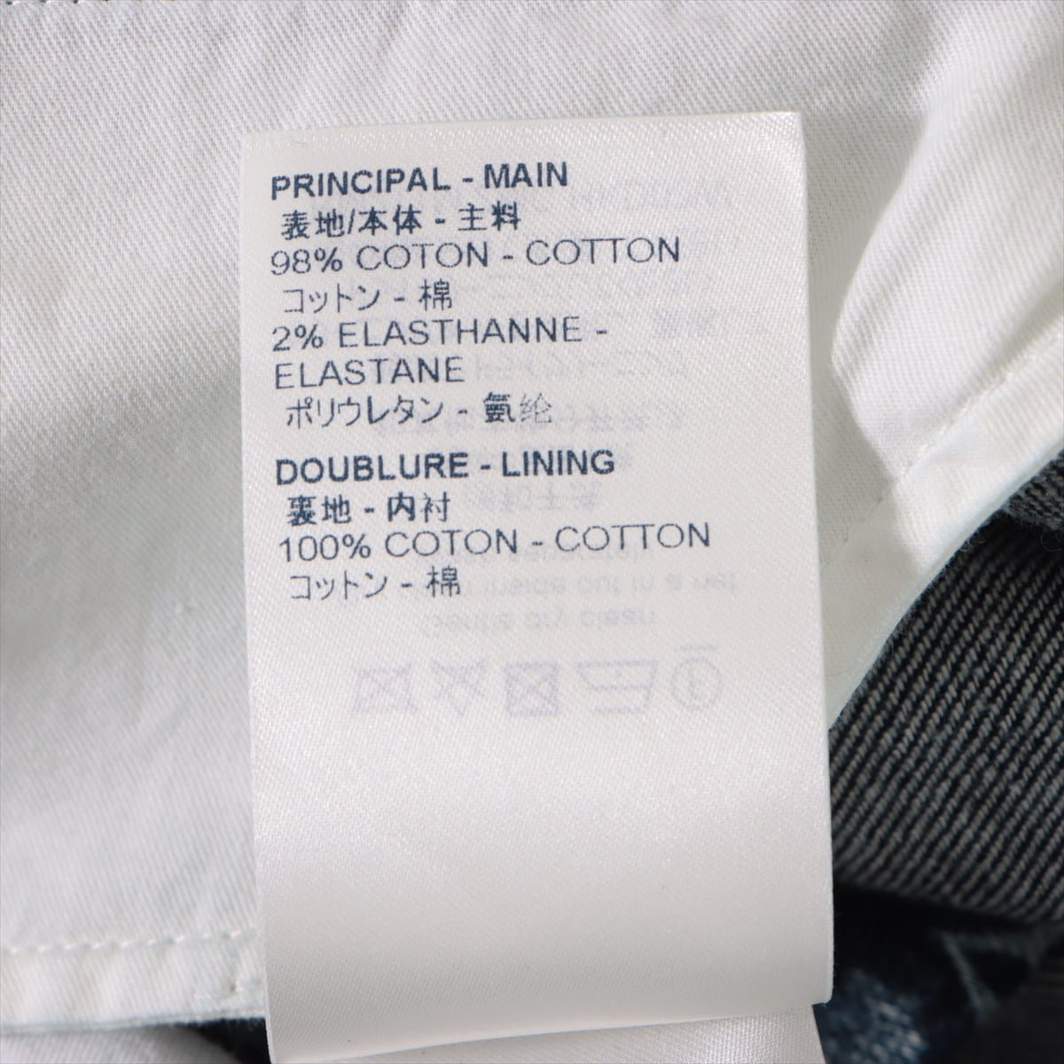 Louis Vuitton Monogram 21 years Cotton & polyurethane Denim pants 32 Men's Navy blue  RM211M