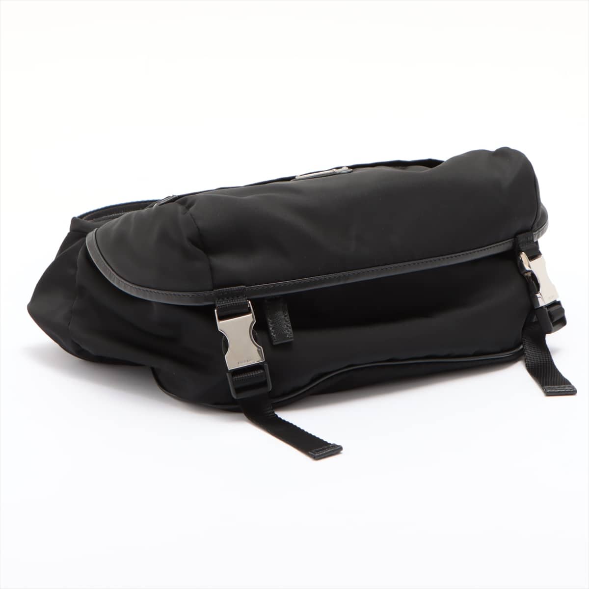 Prada Tessuto Nylon & leather Sling backpack Black