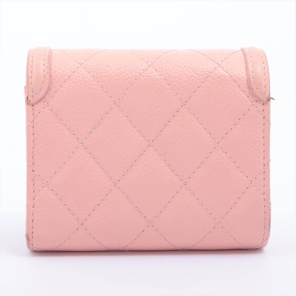 Chanel CC Filigree Caviarskin Wallet Pink Gold Metal fittings 27th