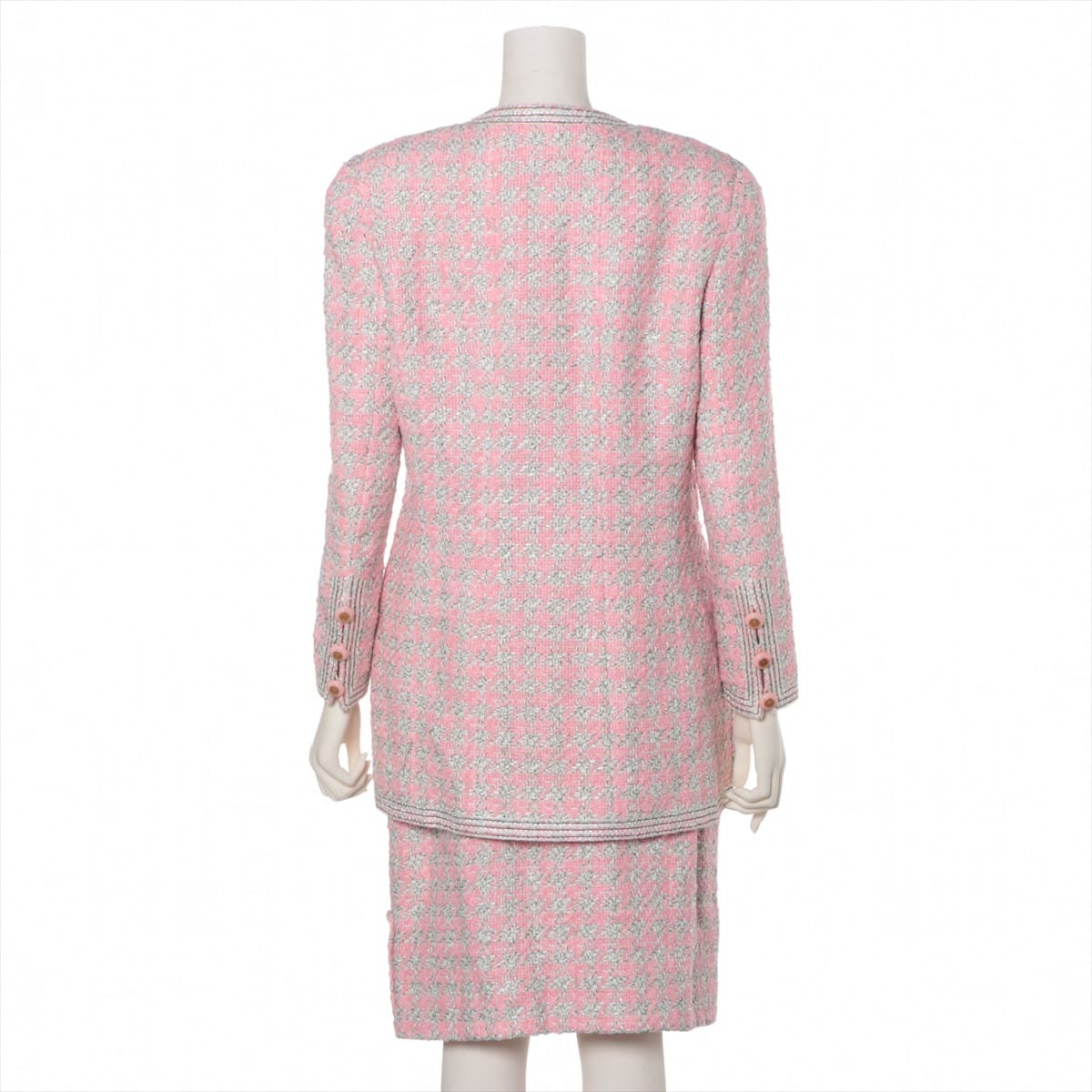 Chanel Coco Button 97P Tweed Setup 40 Ladies' Pink