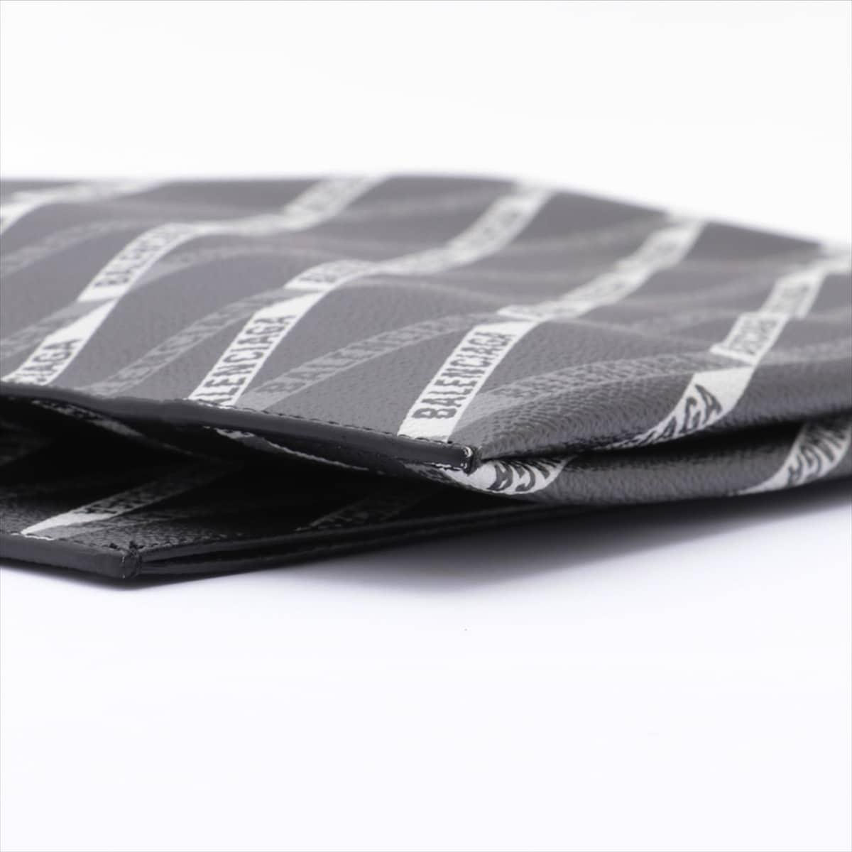 Balenciaga Logo PVC 2 WAY clutch bag Black 544310 with pouch