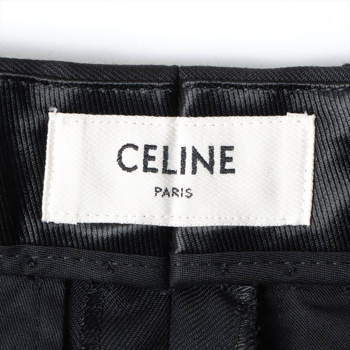 CELINE 21SS Cotton & wool Short pants 36 Ladies' Black  2P524673D Eddie period Bermuda shorts