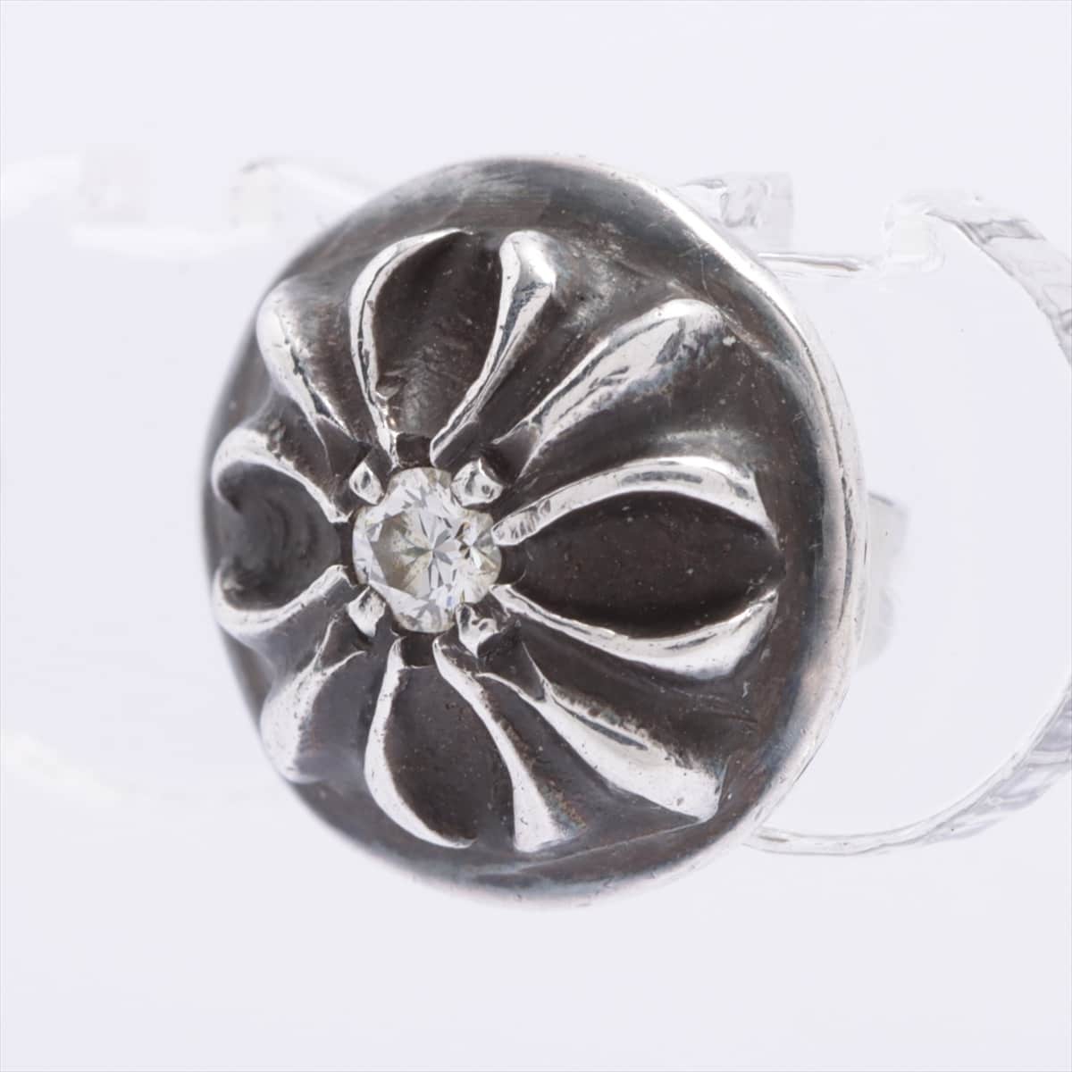 Chrome Hearts Cross ball Piercing jewelry (for one ear) 925×14K 1.3g diamond