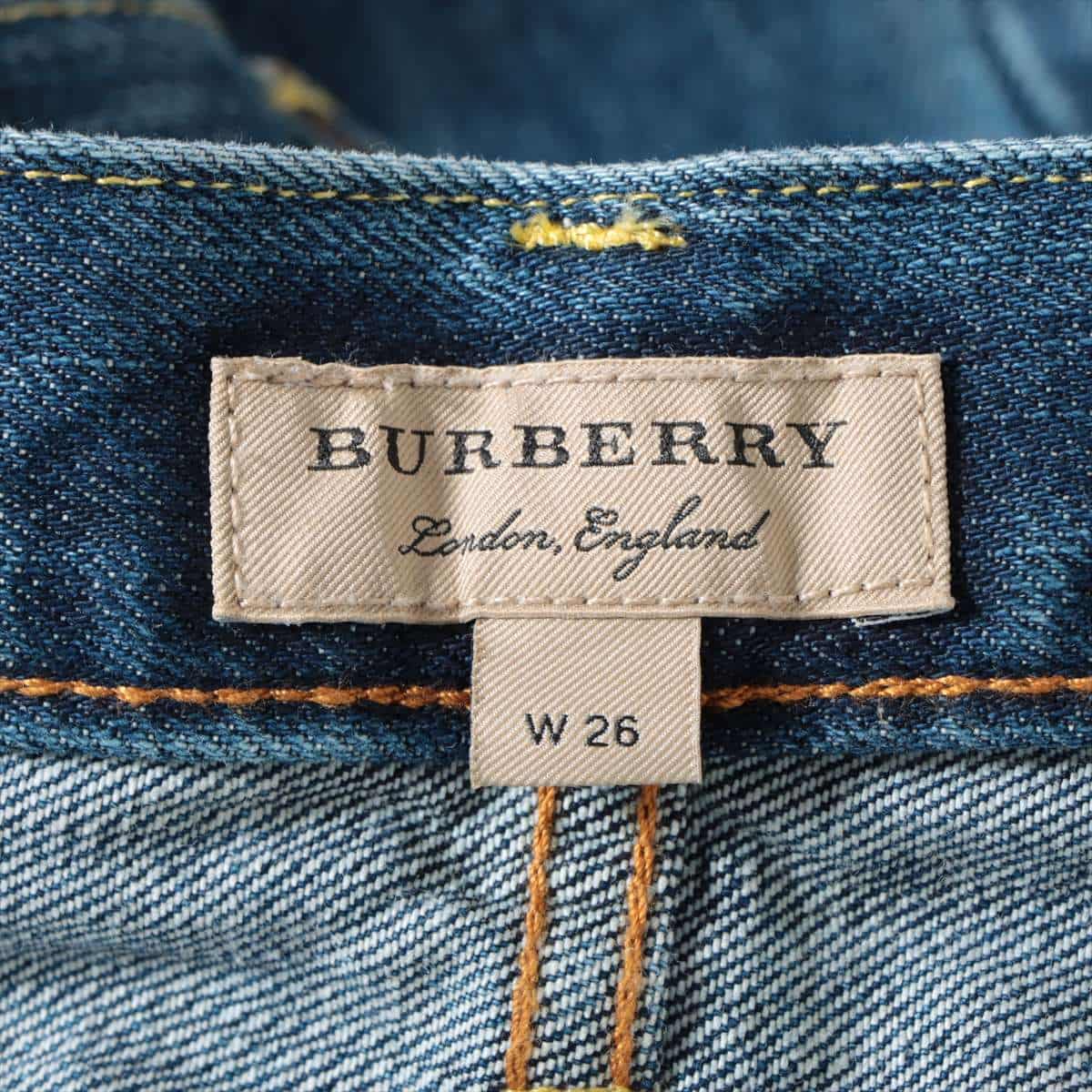 Burberry Cotton Denim pants 26 Men's Blue indigo  8008247