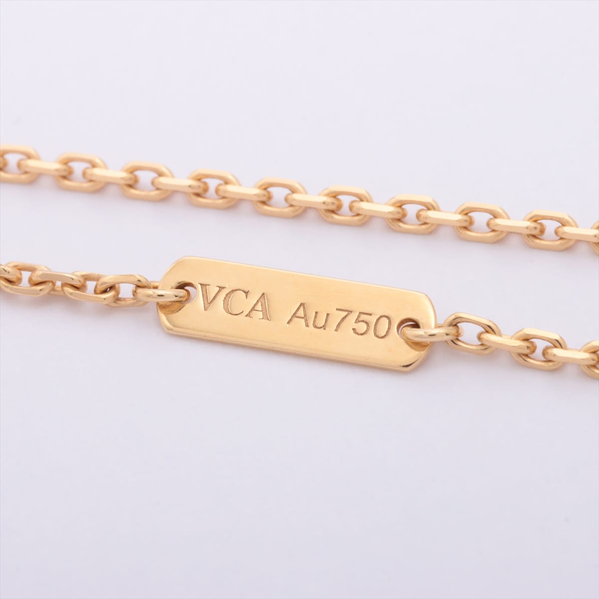 Van Cleef & Arpels Vintage Alhambra shells Necklace 750(YG) 5.4g