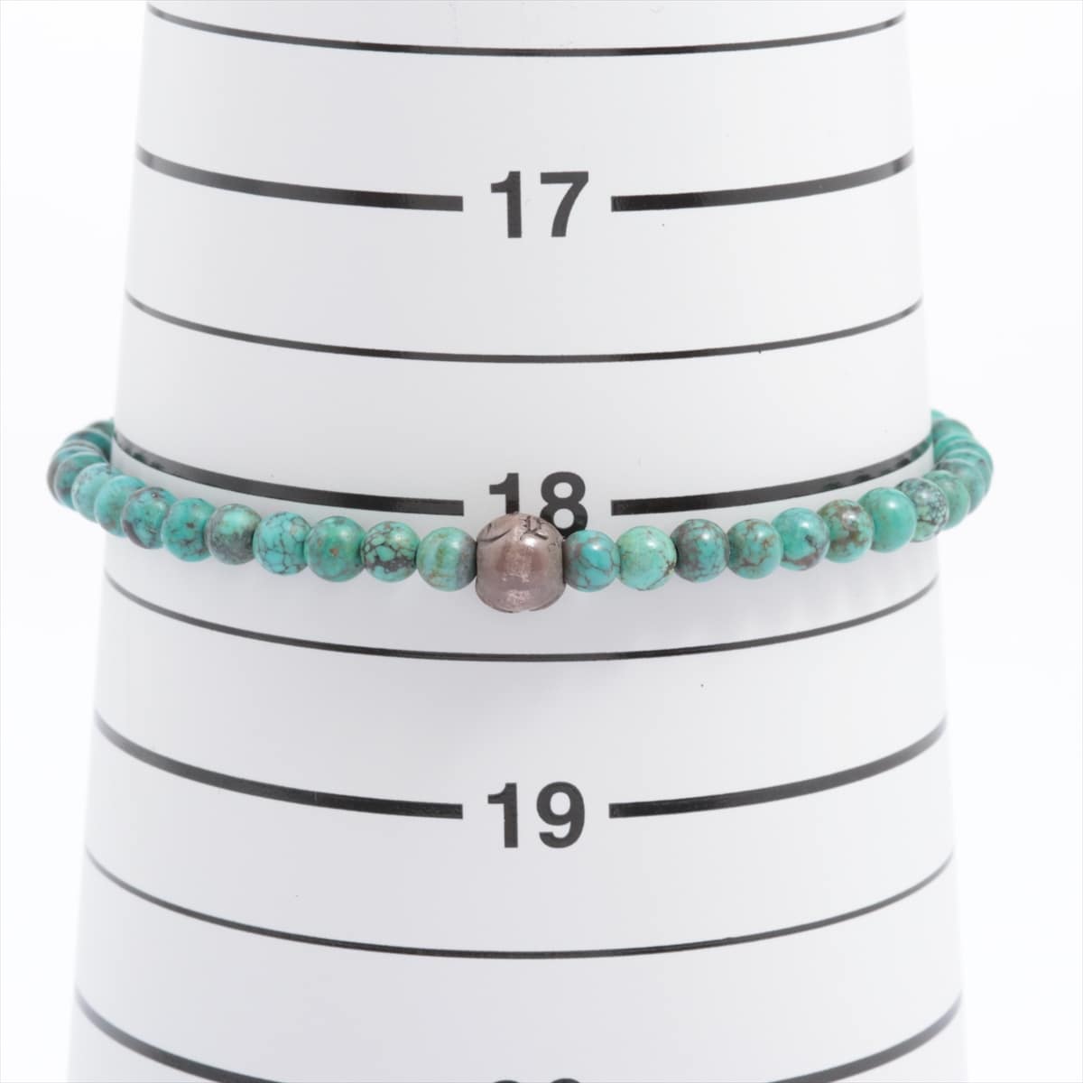 Chrome Hearts BEAD Bracelet 925 10.9g Turquoise 4mm