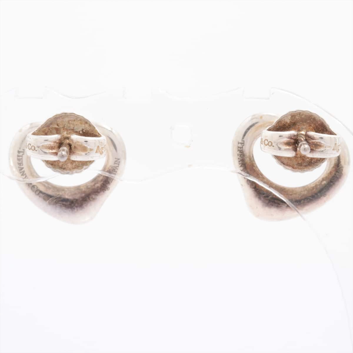 Tiffany Open Heart Piercing jewelry (for both ears) 925 2.3g Silver
