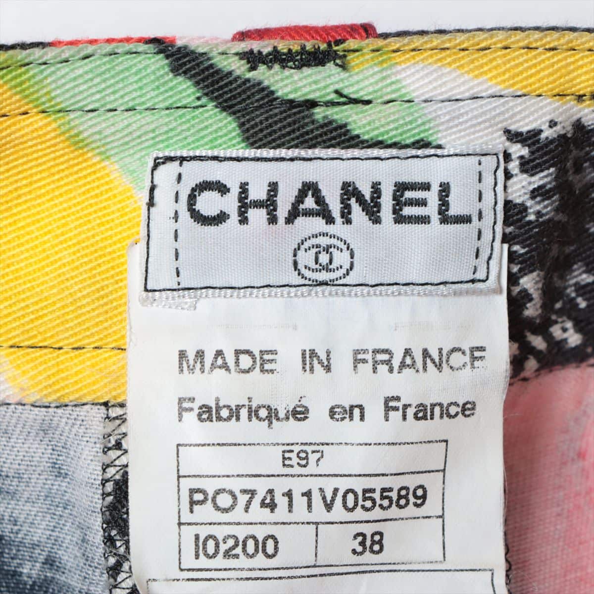 Chanel Coco Button E97 Cotton Pants 38 Ladies' Multicolor  PO7411V05589
