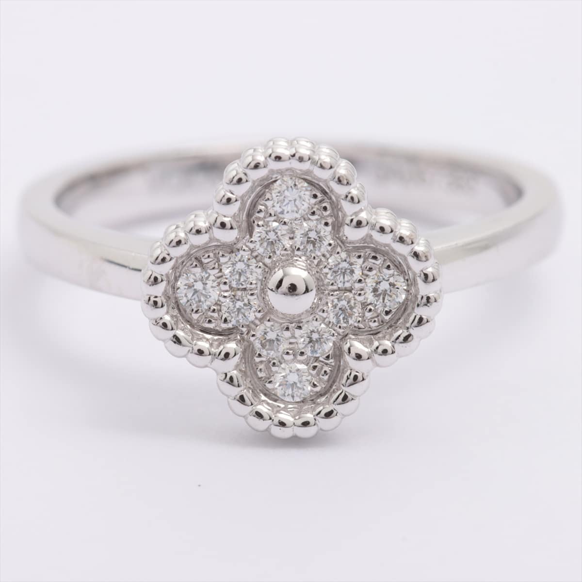 Van Cleef & Arpels Sweet Alhambra diamond rings 750(WG) 3.1g 47