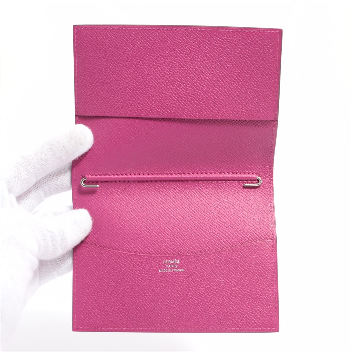 Hermès Agenda Veau Epsom Notebook cover Pink Silver Metal fittings A:2017