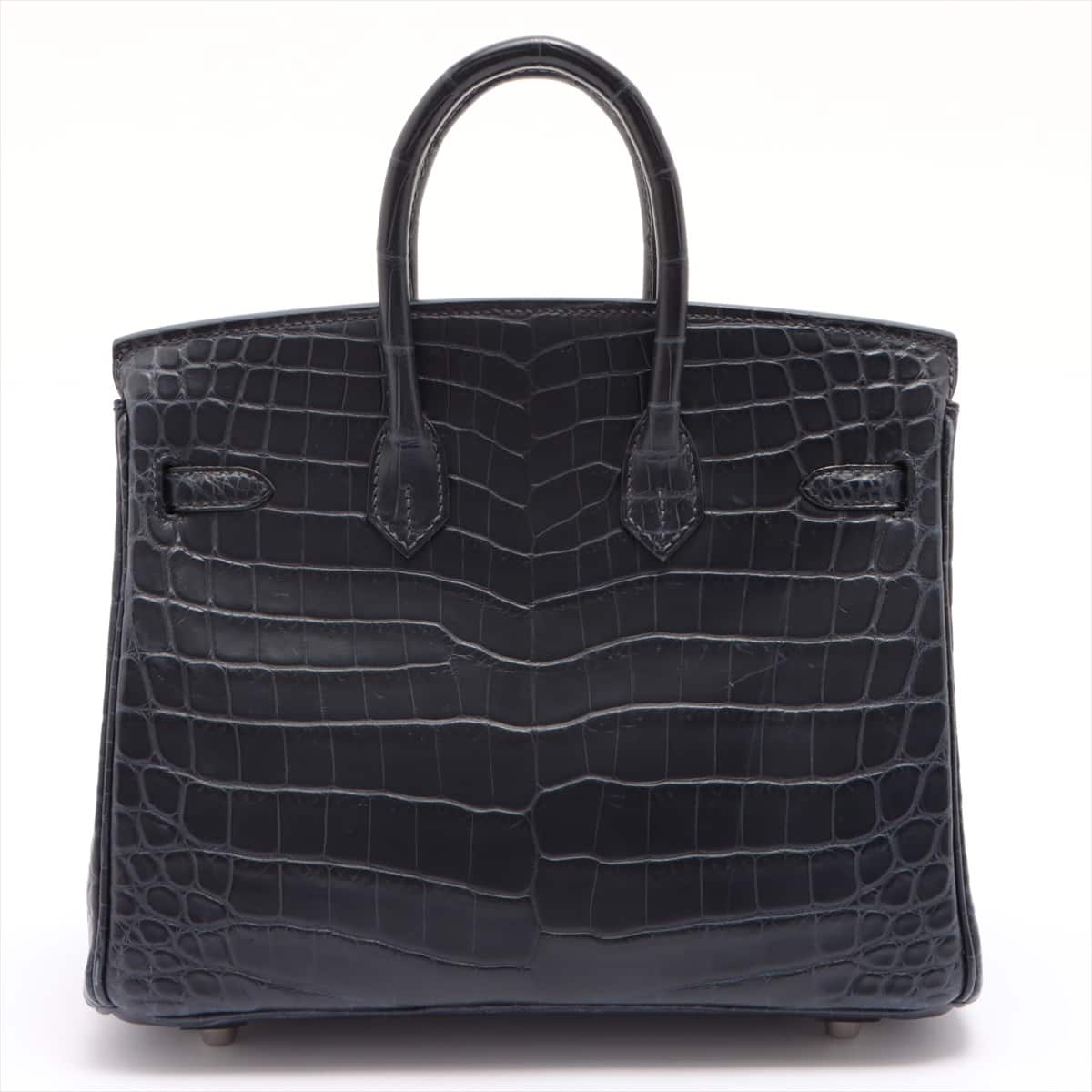 Hermès Birkin 25 Niloticus Mat Blue abysse Silver Metal fittings T:2015