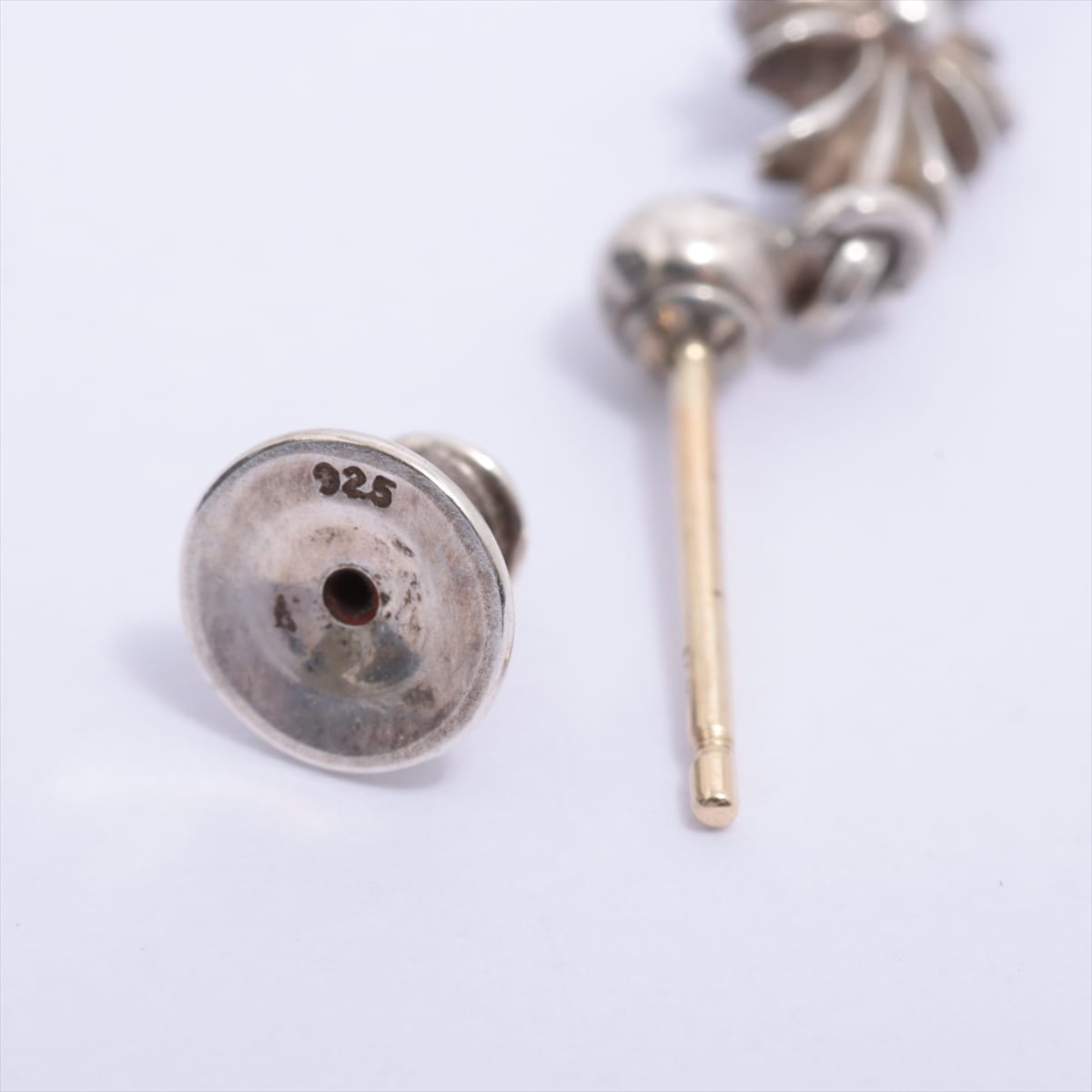 Chrome Hearts Tiny E CH plus Piercing jewelry (for one ear) 925×14K 2.3g stud 3 drop earrings