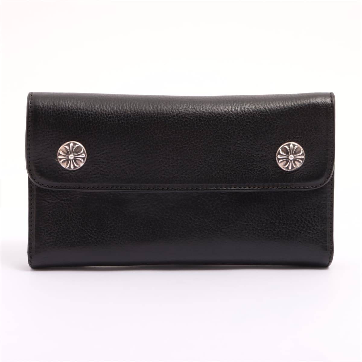 Chrome Hearts Wave Wallet Wallet Leather Cross button