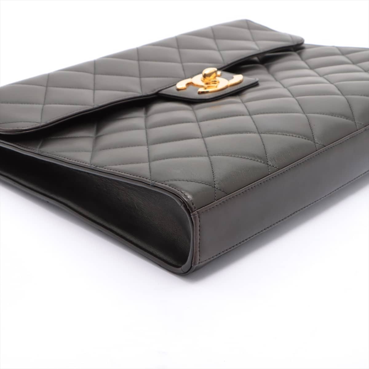 Chanel Matelasse Lambskin Business bag Black Gold Metal fittings 5XXXXXX