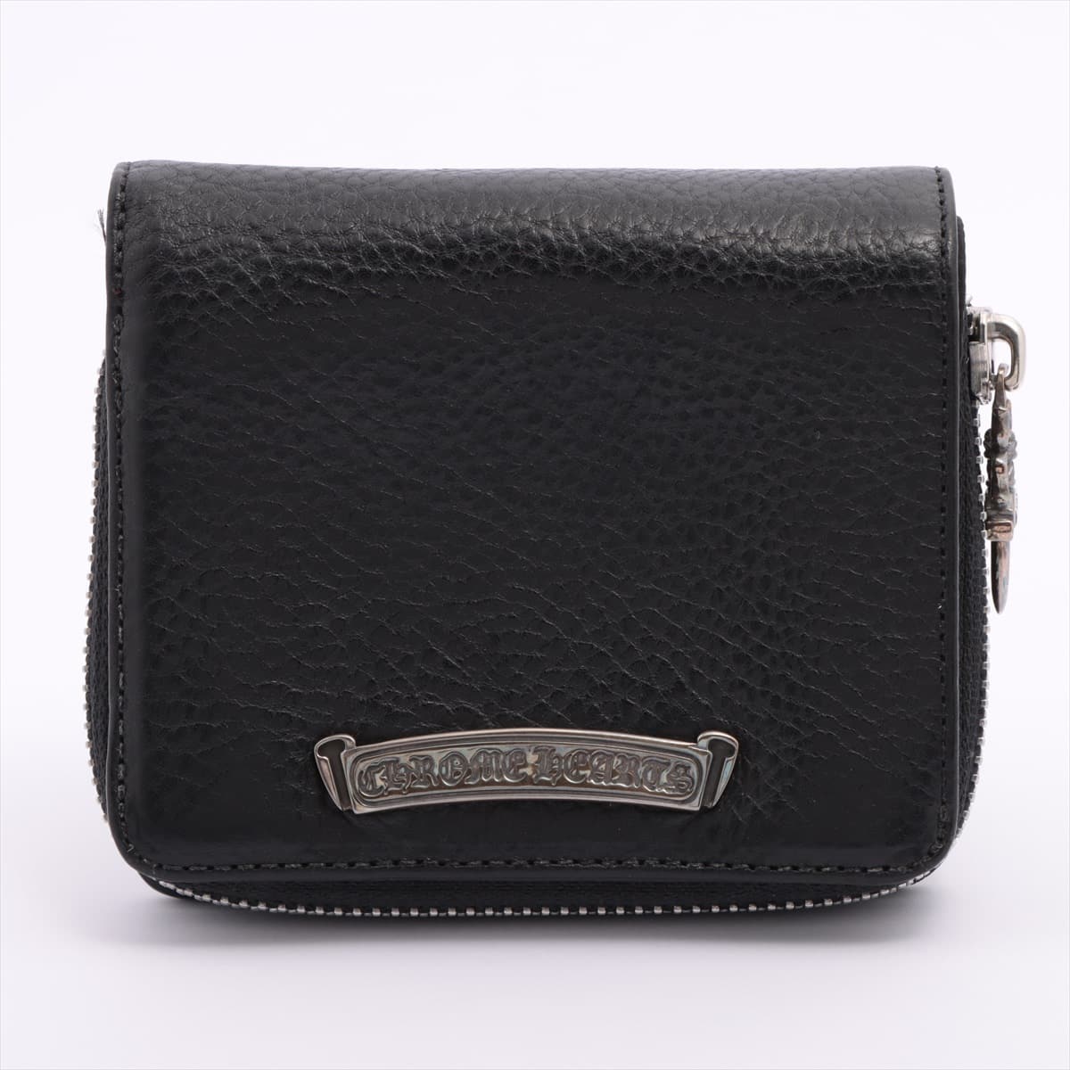 Chrome Hearts Square Zip Bill Wallet Leather Dagger zip