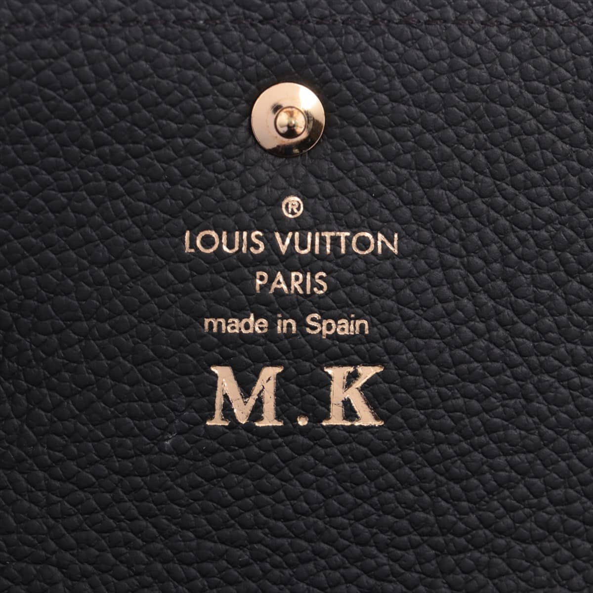 Louis Vuitton Monogramme Anplant Annveloop Cult de visite M58456 Personal engraving Button hook misalignment