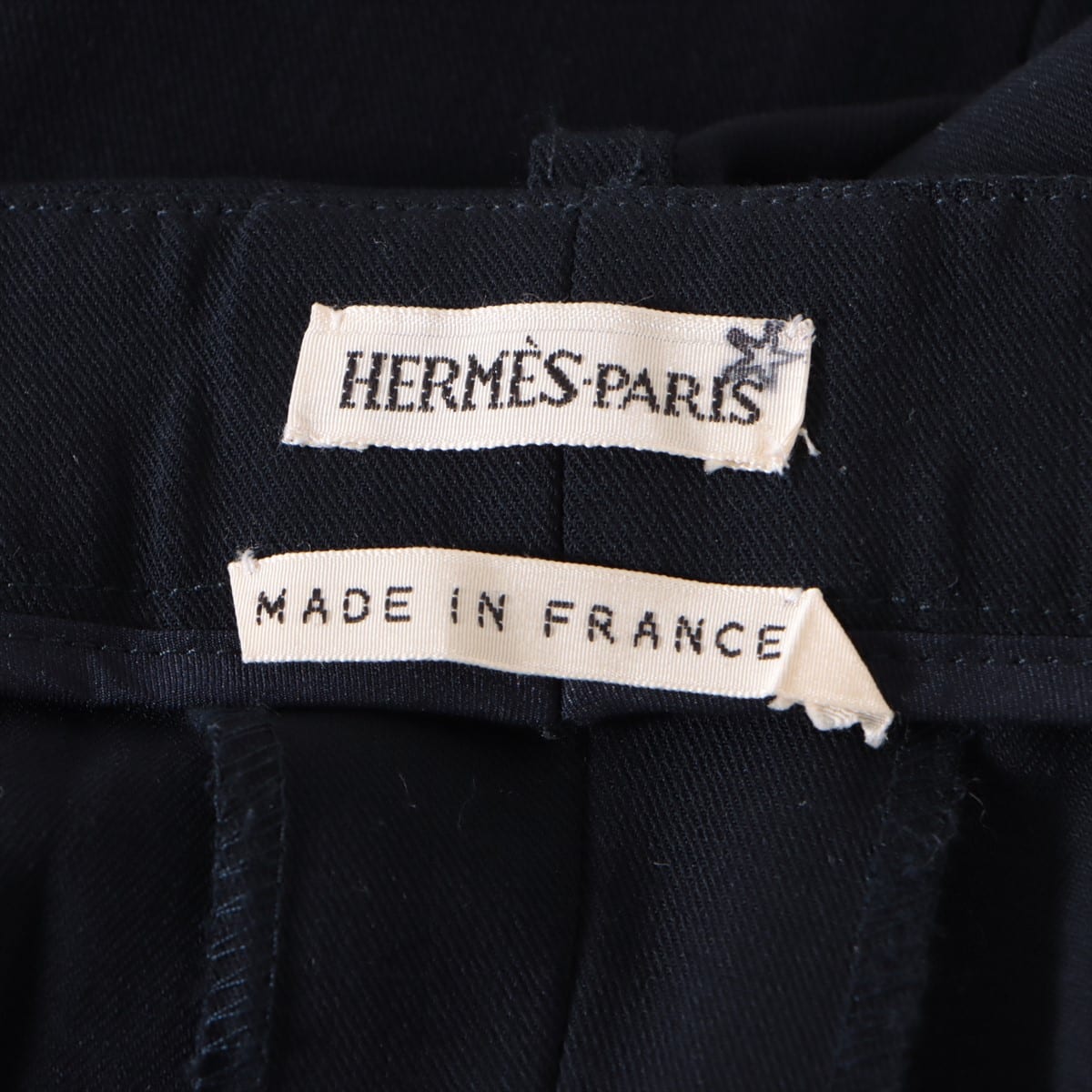 Hermès Margiela  Wool Slacks 42 Ladies' Navy blue  Has a star mark