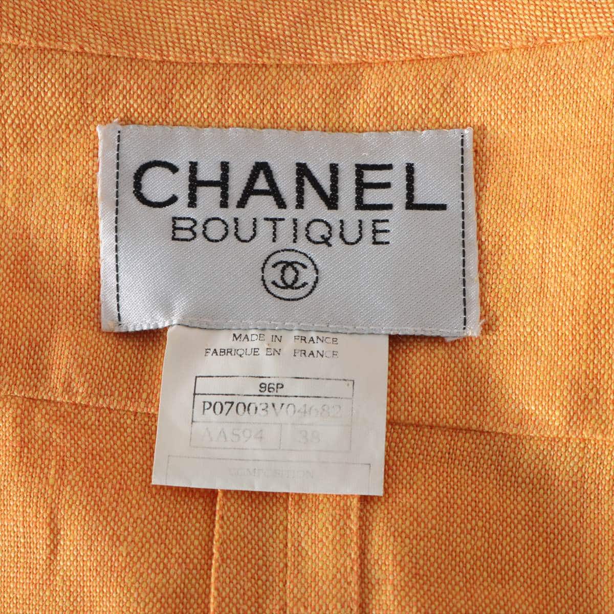 Chanel 96P Linen Setup 38 Ladies' Orange  Coco Button