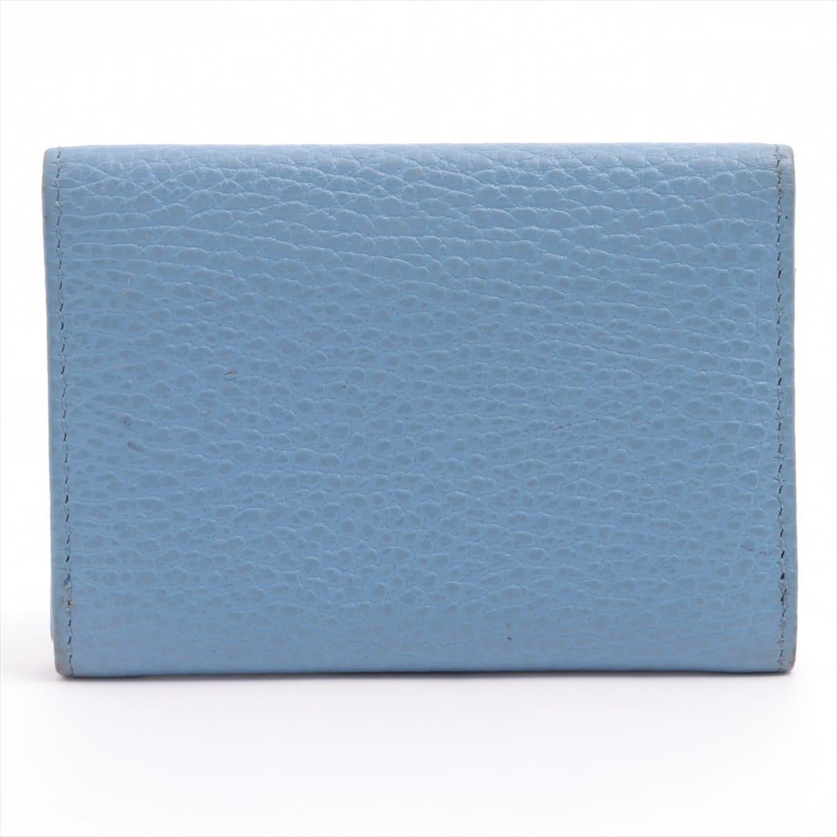 Gucci GG Marmont Leather Card case Blue Exterior scratches There is a pen mark on the inside
