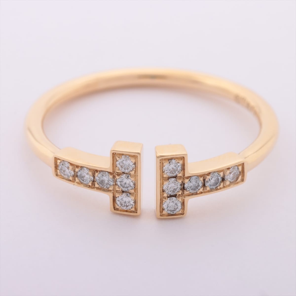 Tiffany T Wire diamond rings 750(YG) 2.7g