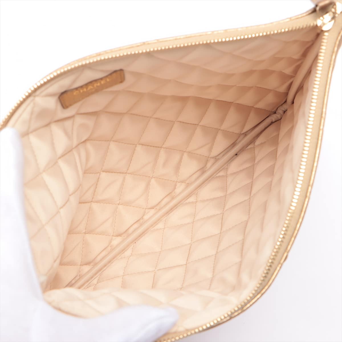 Chanel Matelasse Lambskin Clutch bag Gold Gold Metal fittings 22XXXXXX