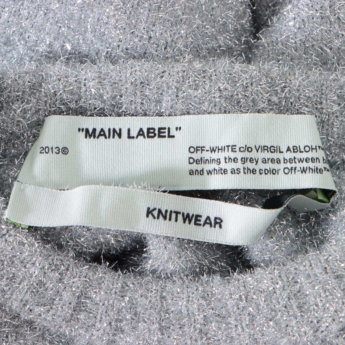 Off-White Polyester & nylon Knit 40 Ladies' Silver  OWHE017F19F93070