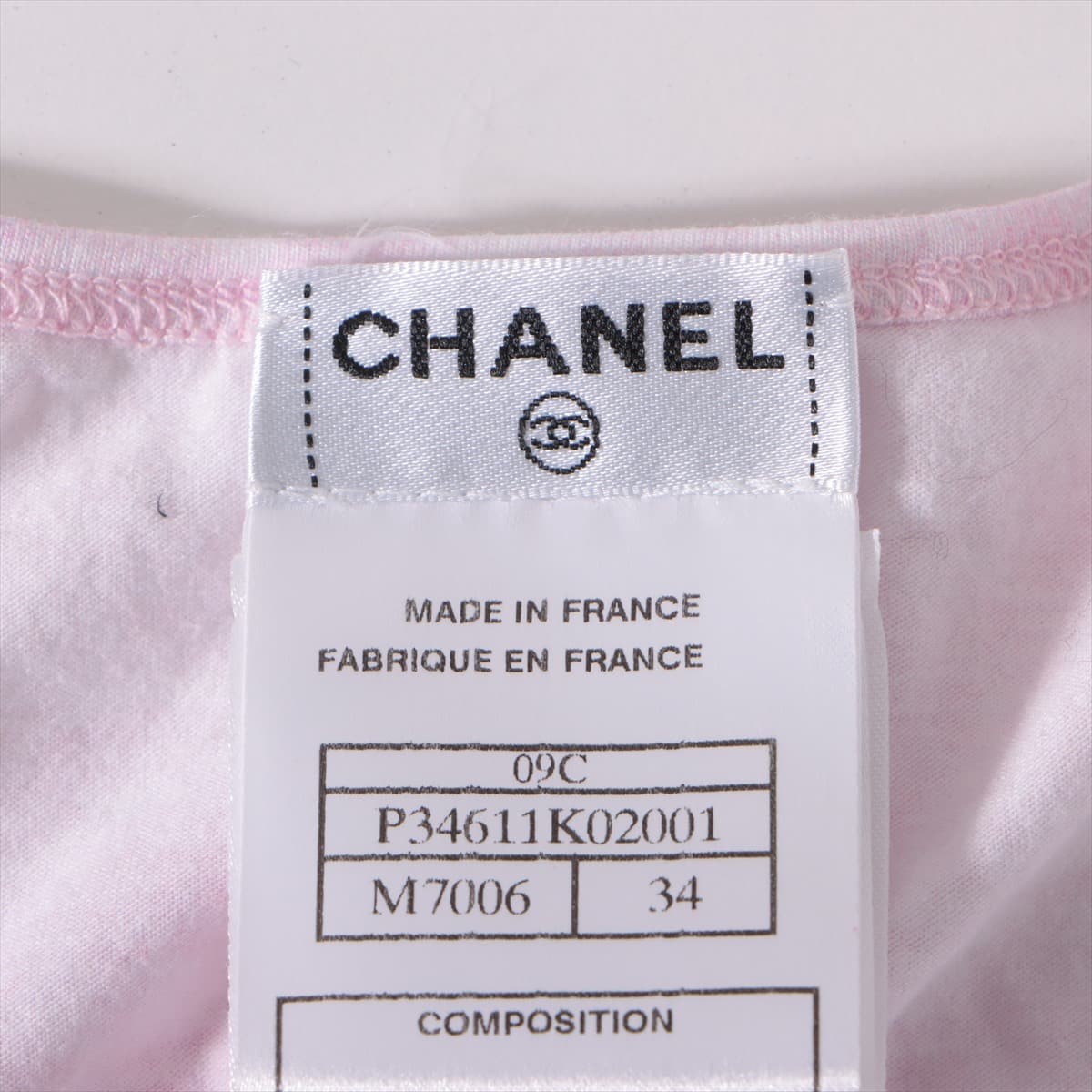 Chanel Coco Mark 09C Cotton T-shirt 34 Ladies' Pink