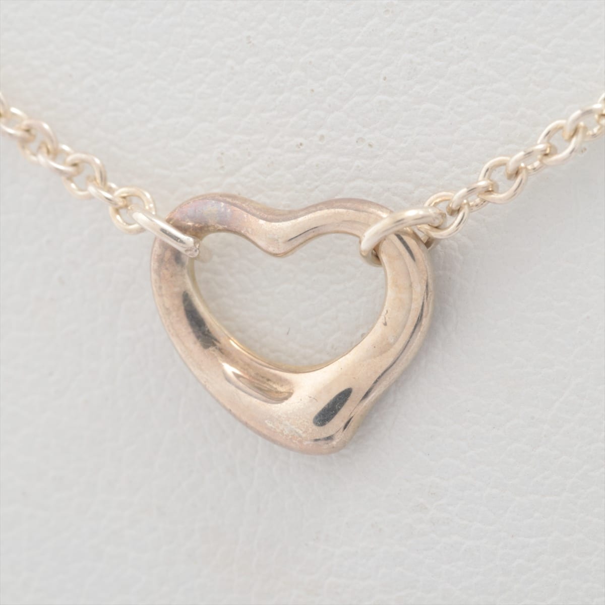 Tiffany Three Open Heart Necklace 925 3.8g Silver