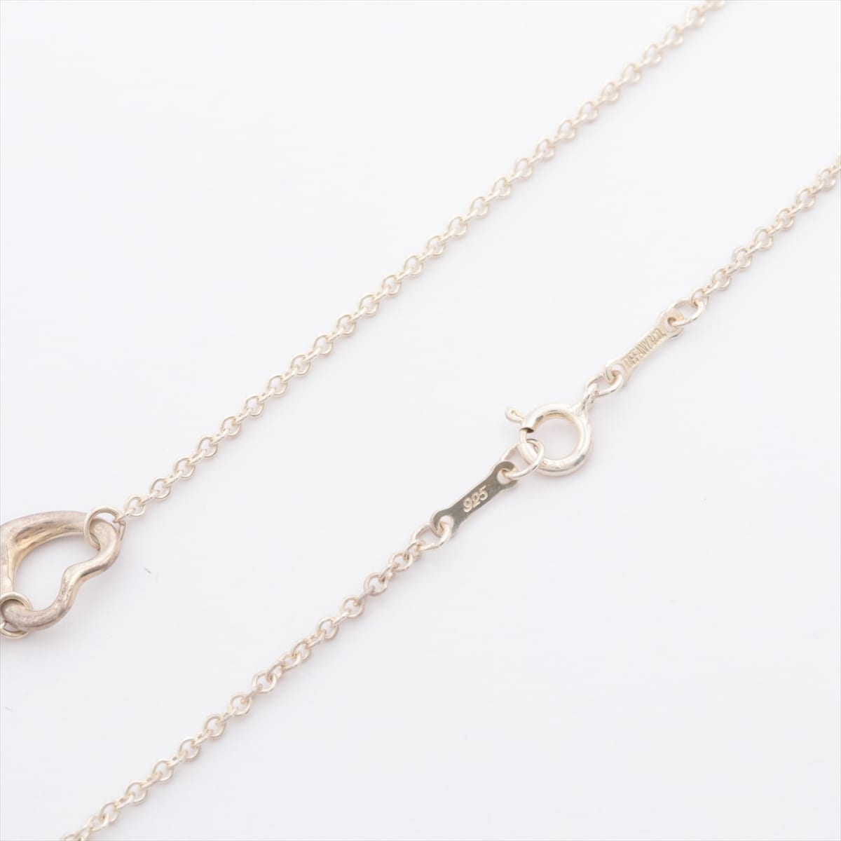 Tiffany Three Open Heart Necklace 925 3.8g Silver