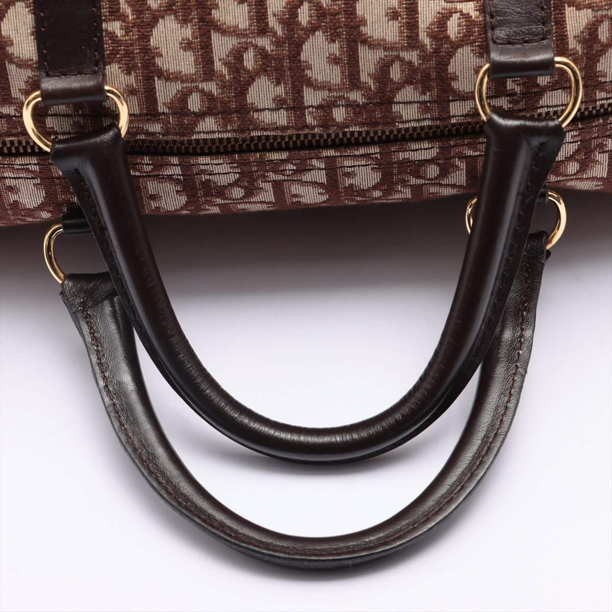 Christian Dior Trotter Canvas & leather Boston bag Brown