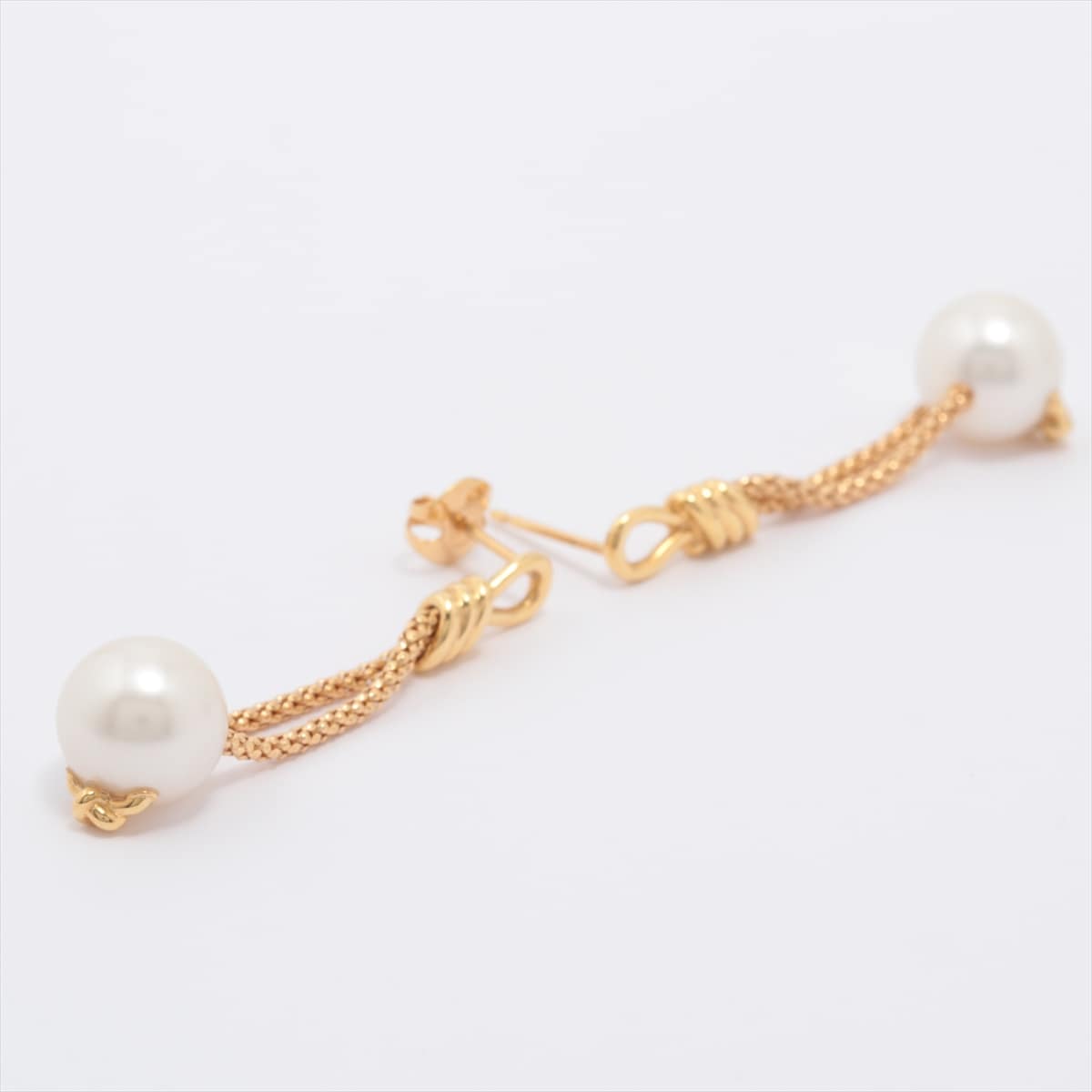 TASAKI M/G Knot Pearl Piercing jewelry 750(YG) 7.1g about 10.5mm