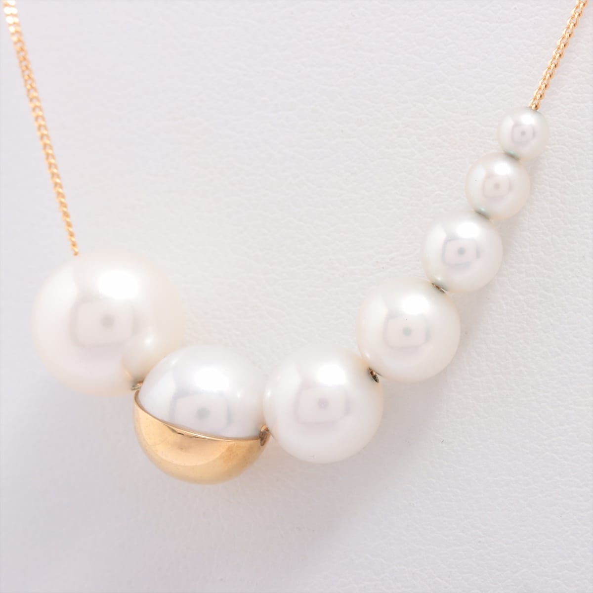 TASAKI M/G shells Pearl Necklace 750(YG) 6.2g