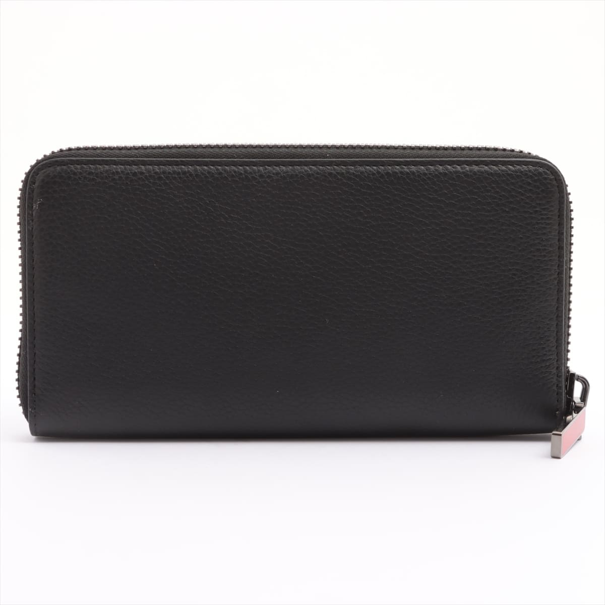 Christian Louboutin Leather Round-Zip-Wallet Black