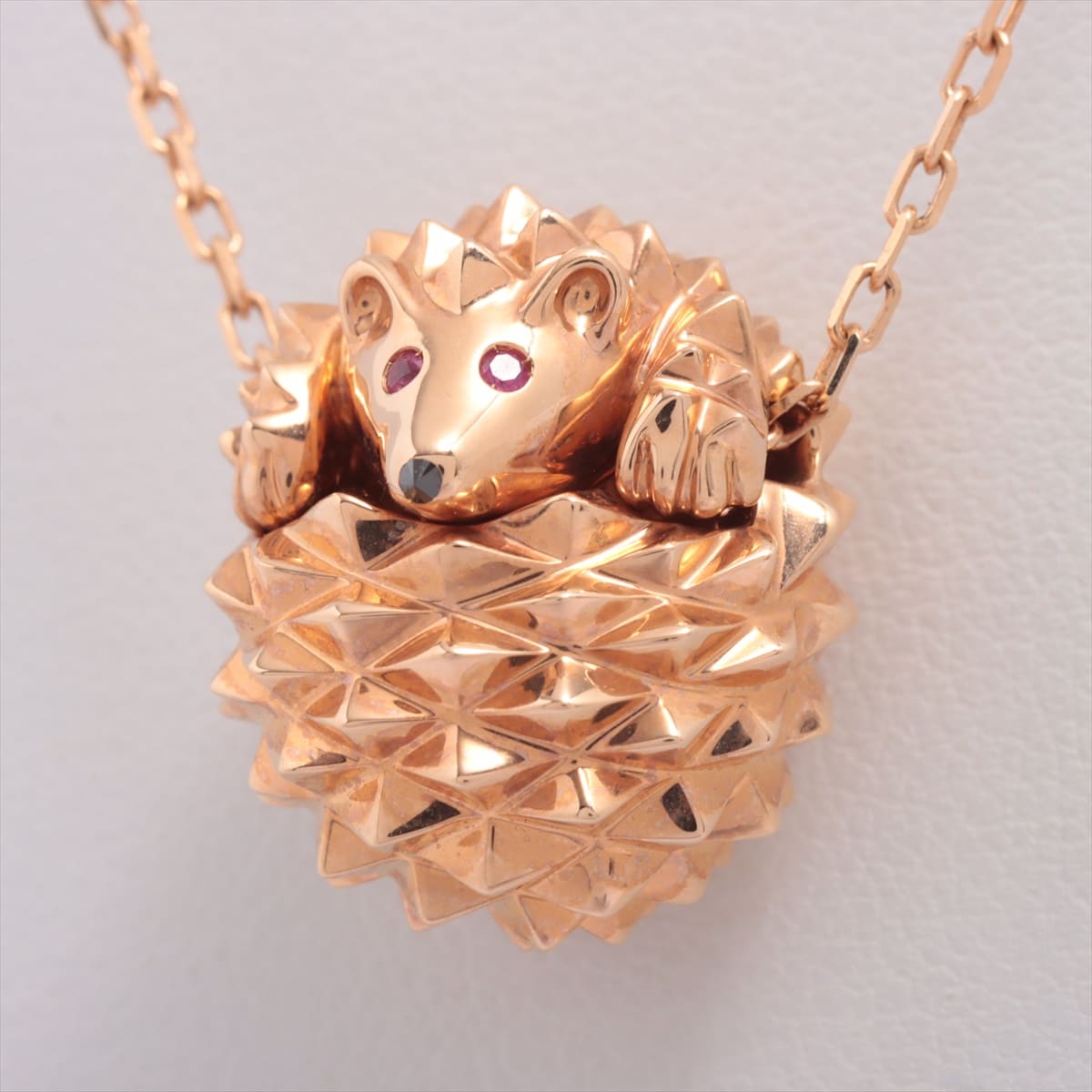 Boucheron Ellison hedgehogs Ruby Black diamond Necklace 750(PG) 13.1g