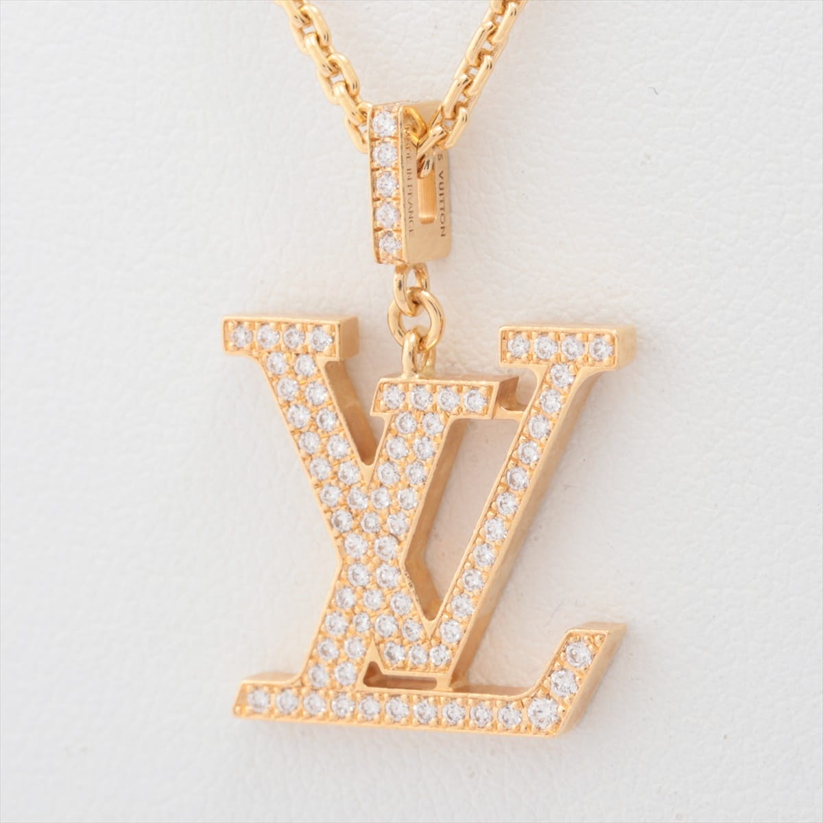 Louis Vuitton Pandantif LV GM diamond Necklace 750(YG) 10.3g