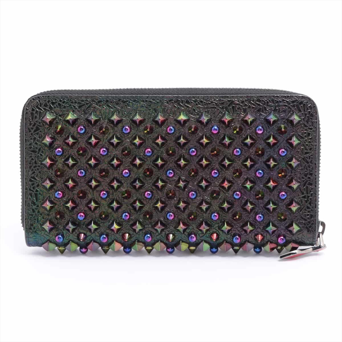 Christian Louboutin Panettone Studs Leather Round-Zip-Wallet Multicolor There is dirt adhesion between the studs