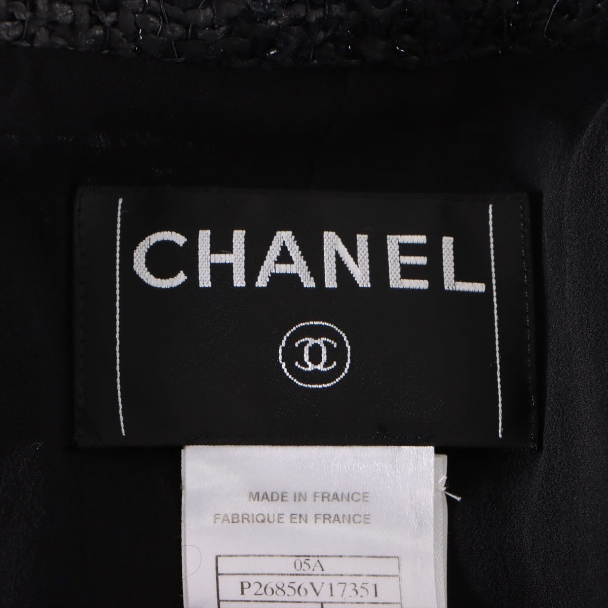 Chanel Coco Button 05A Silk x nylon Setup 38 Ladies' Black
