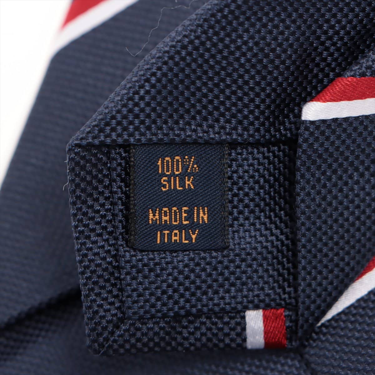 Louis Vuitton M76859 Cravat LV stripes Gaston 7CM MR0261 Necktie Silk Navy x red