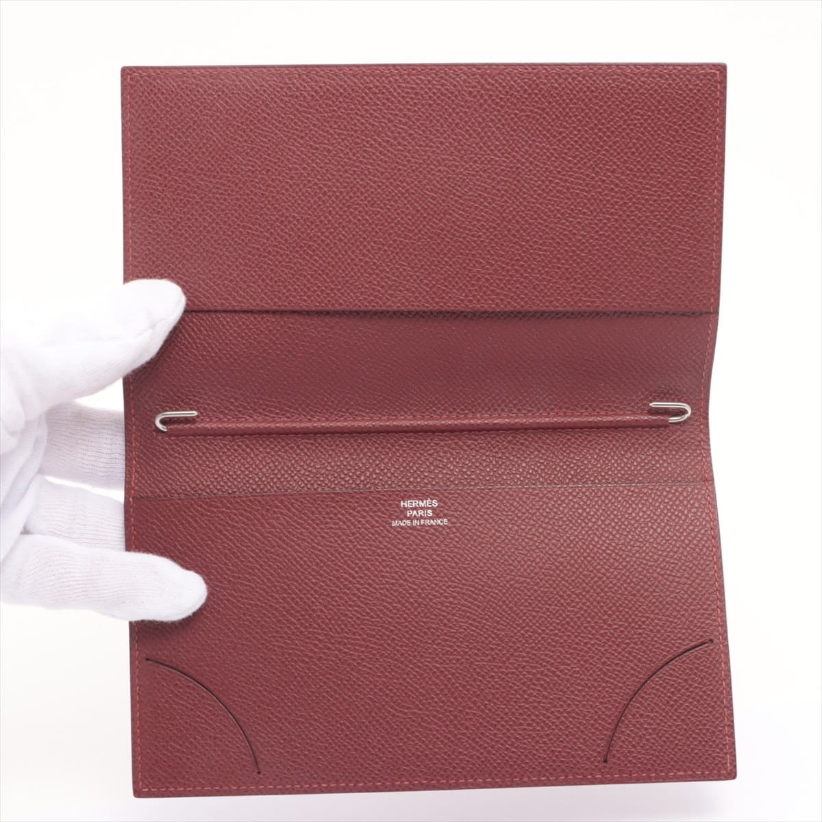 Hermès Agenda Vision Veau Epsom Notebook cover Brown Silver Metal fittings T:2015