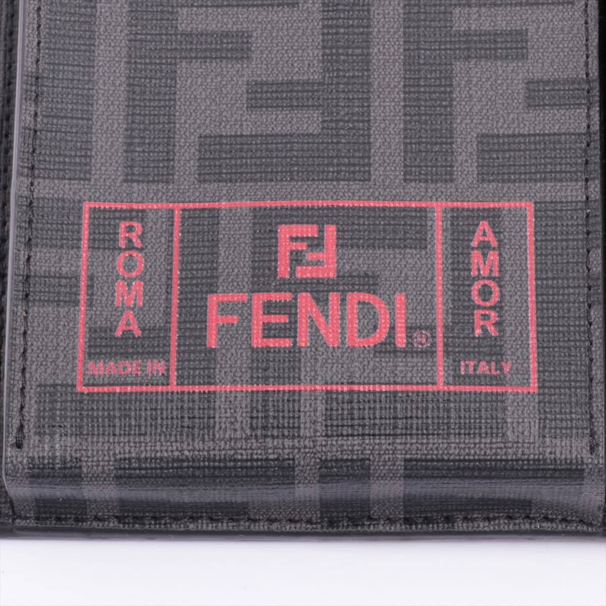 Fendi 7AR759 ZUCCa Charm PVC Black pocket charm