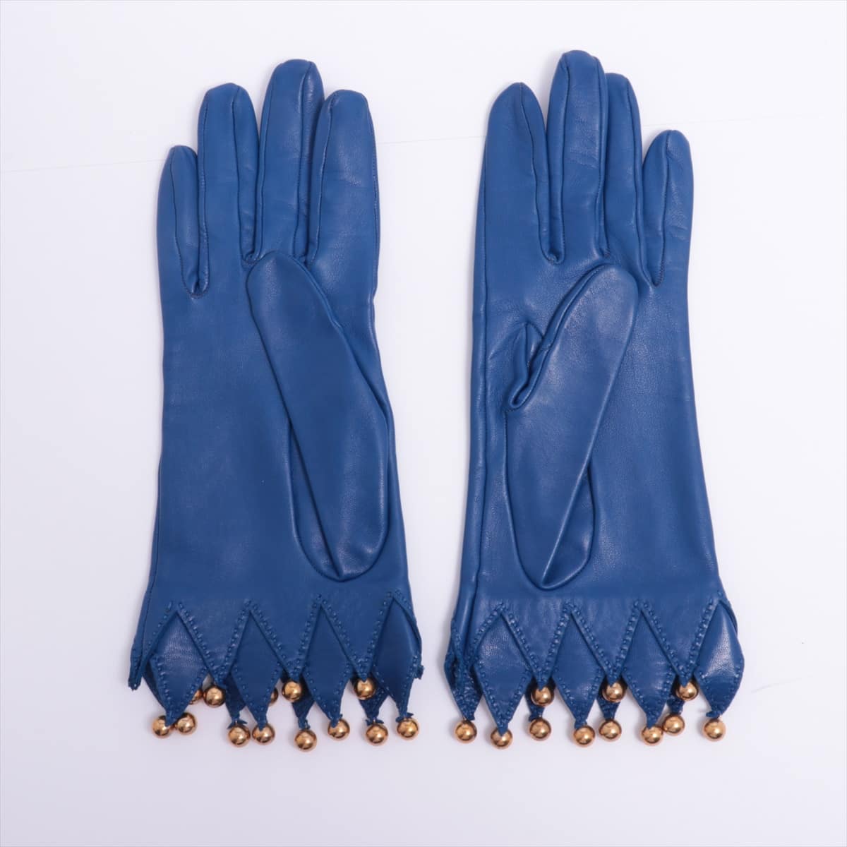 Hermès Gloves Leather Blue