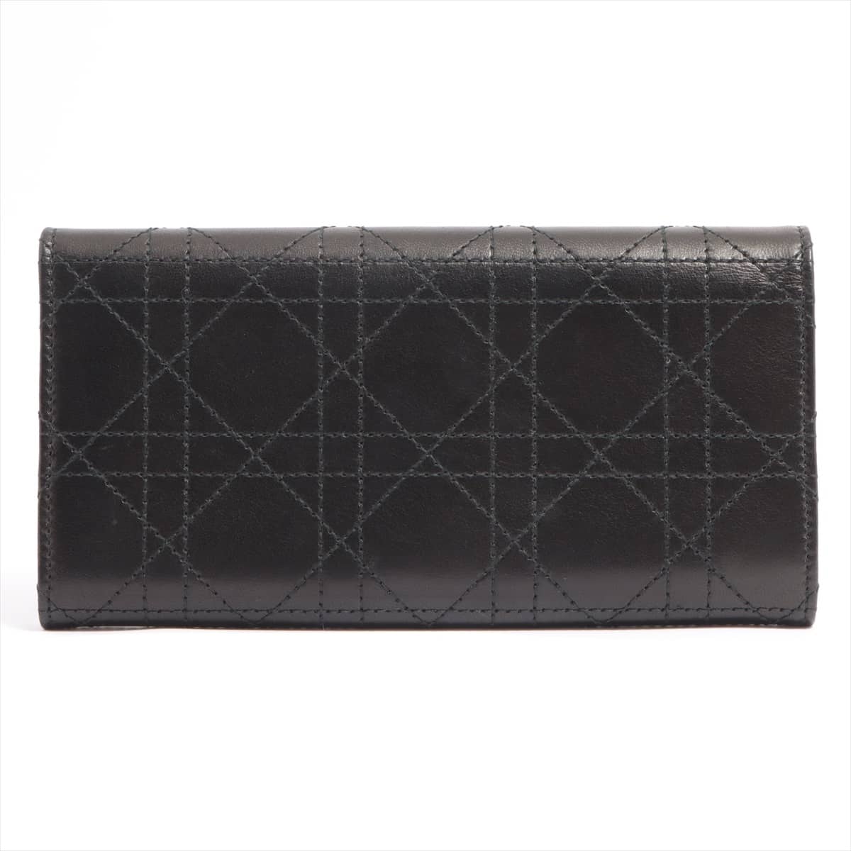 DIOR Lady Dior Cannage Leather Wallet Black