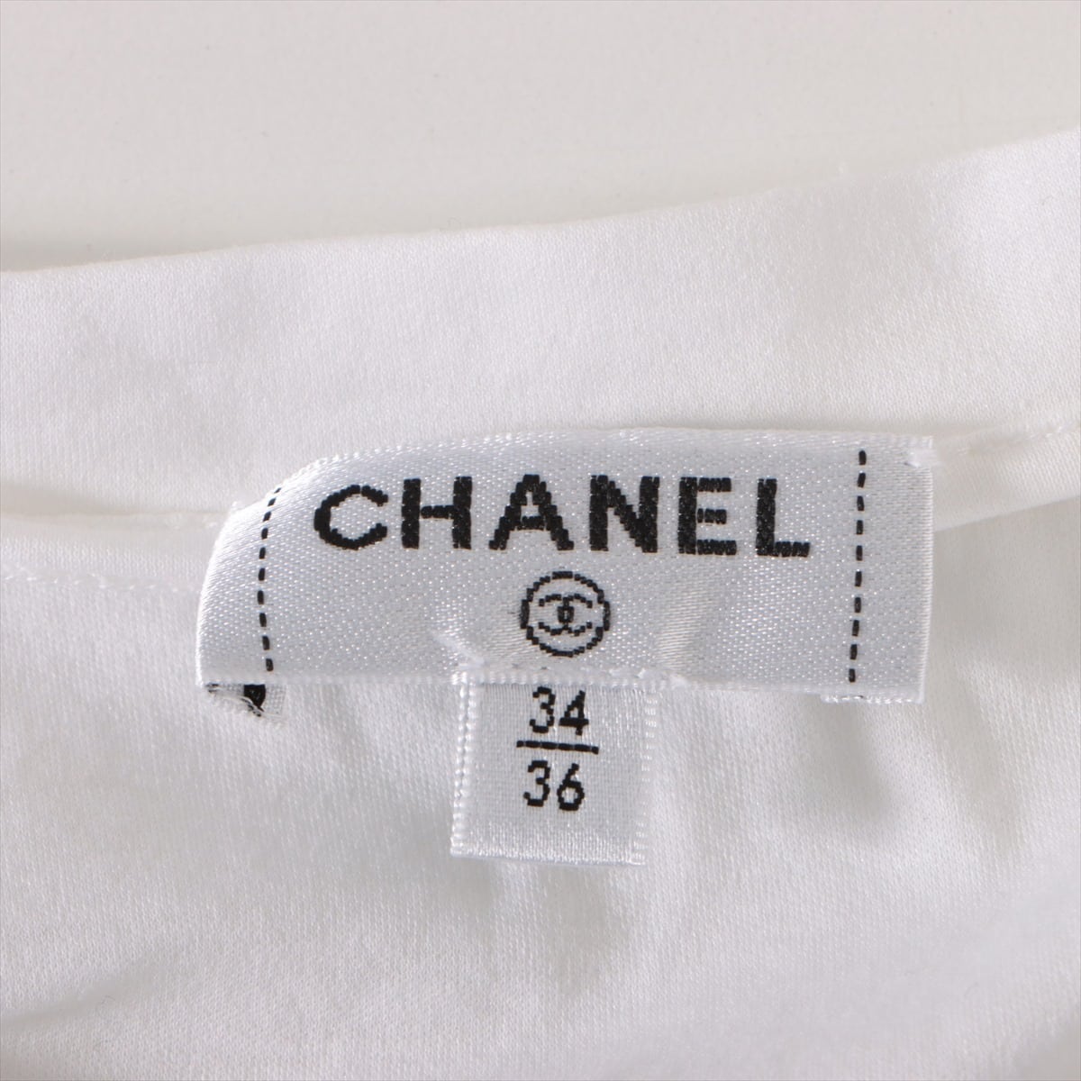 Chanel Coco Mark P64 Cotton T-shirt 34/36 Ladies' White  bijou charm