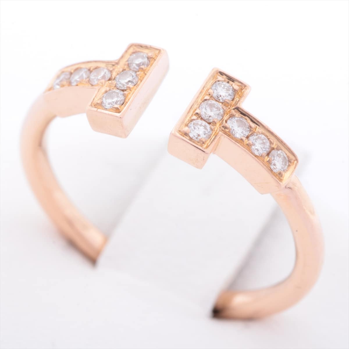 Tiffany T Wire diamond rings 750(PG) 2.8g D0.15