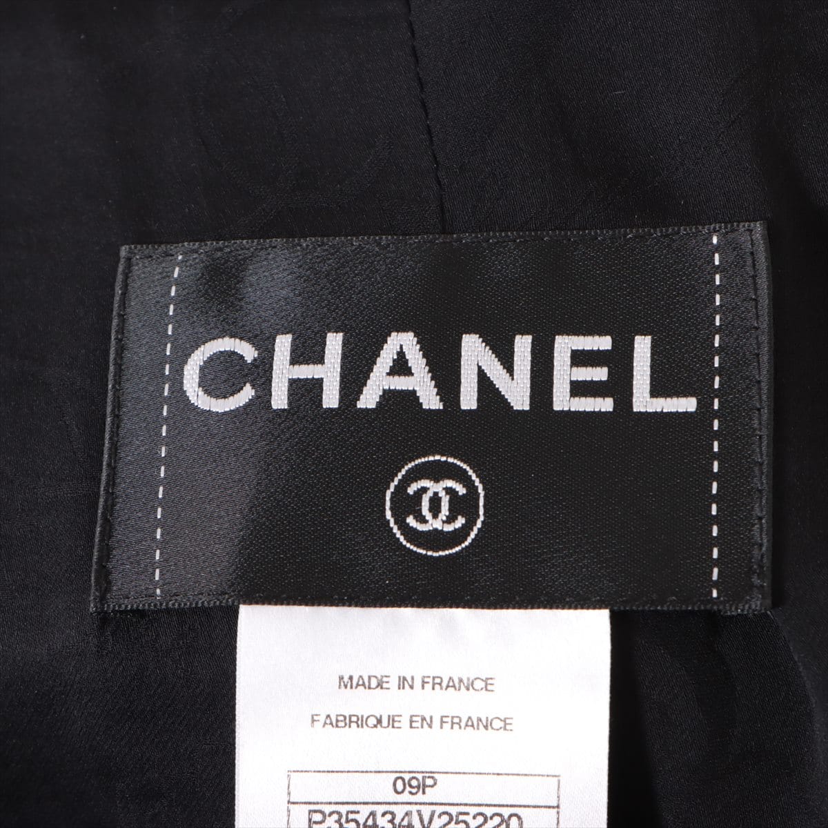 Chanel Coco Button 09P Tweed Setup 34 Ladies' Black  Fringe