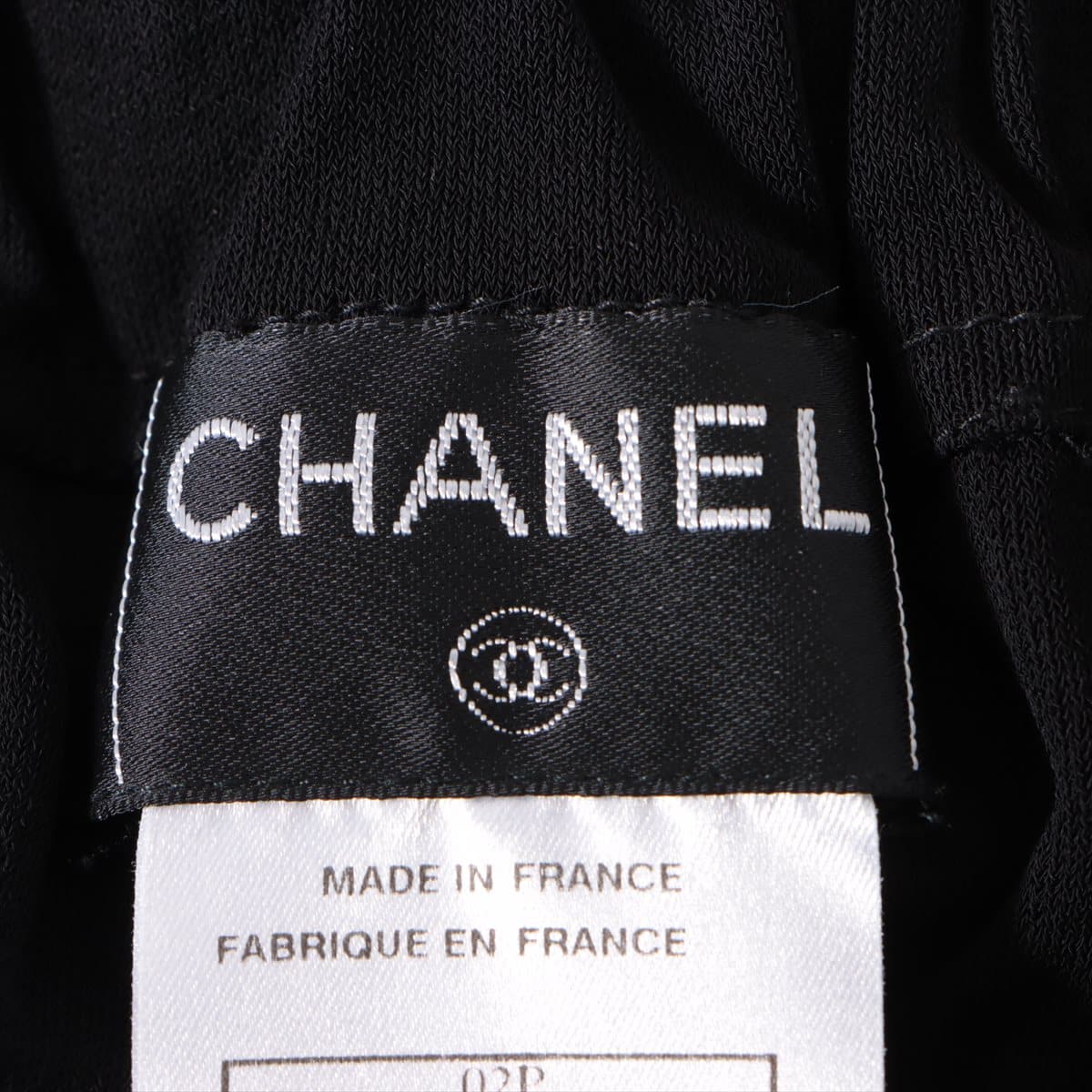 Chanel 02P Rayon Skirt 38 Ladies' Black