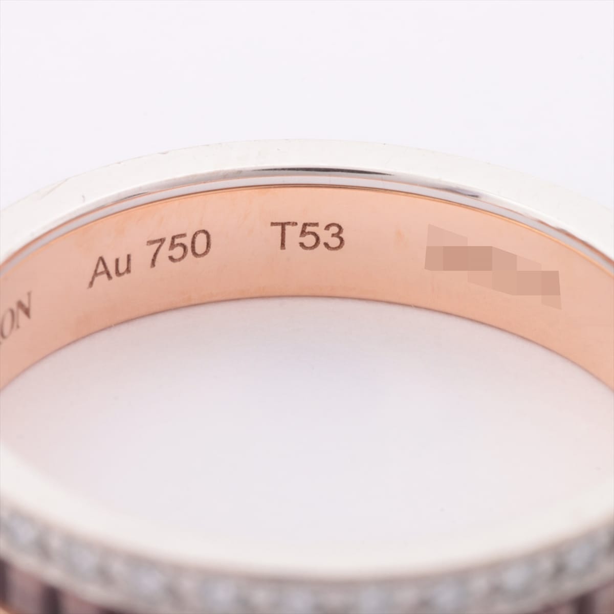 Boucheron Quatre Classic diamond rings 750(YG×WG) 3.9g 53