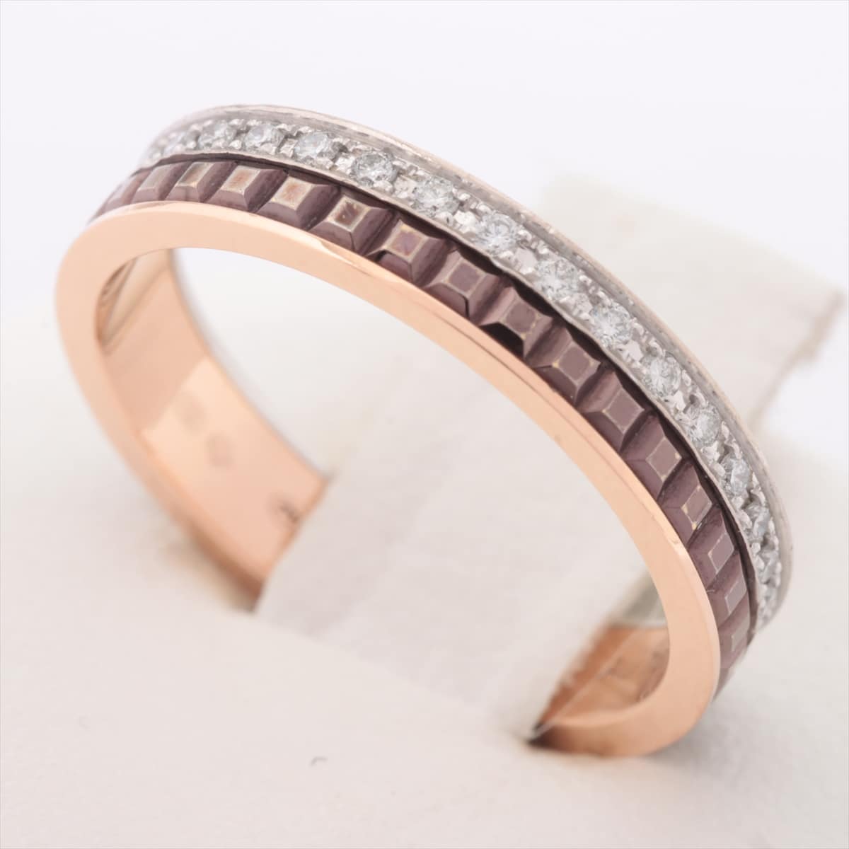 Boucheron Quatre Classic diamond rings 750(YG×WG) 3.9g 53