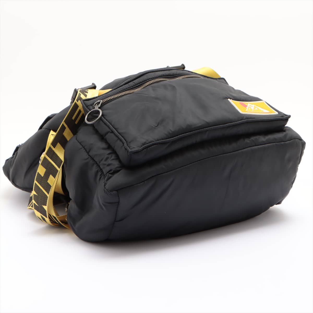 Off-White Puffy Oversized Nylon Backpack Black